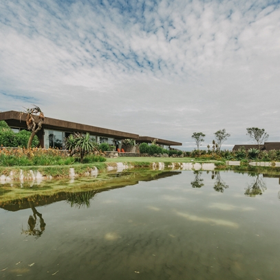 The exterior of a garden villa at santa barbara sao miguel