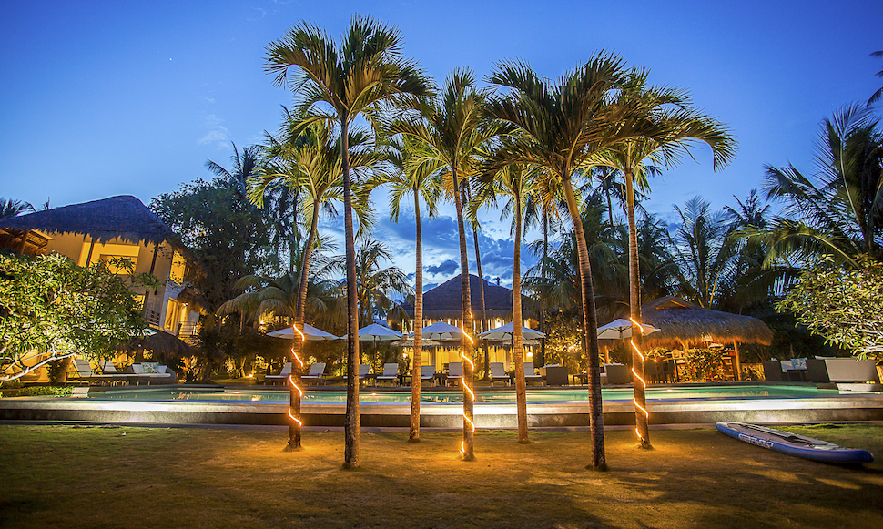 Sunset at salaya beach houses