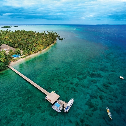 An aerial view of Cousteau Resort Fiji